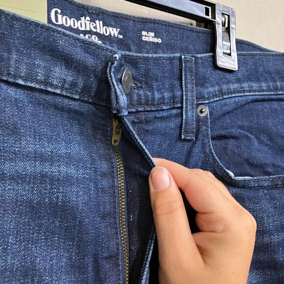 Goodfellow & Co Men's 40X30 Brooks Mid Rise Heavyweight Slim Fit Leg Full Jeans - Picture 12 of 16